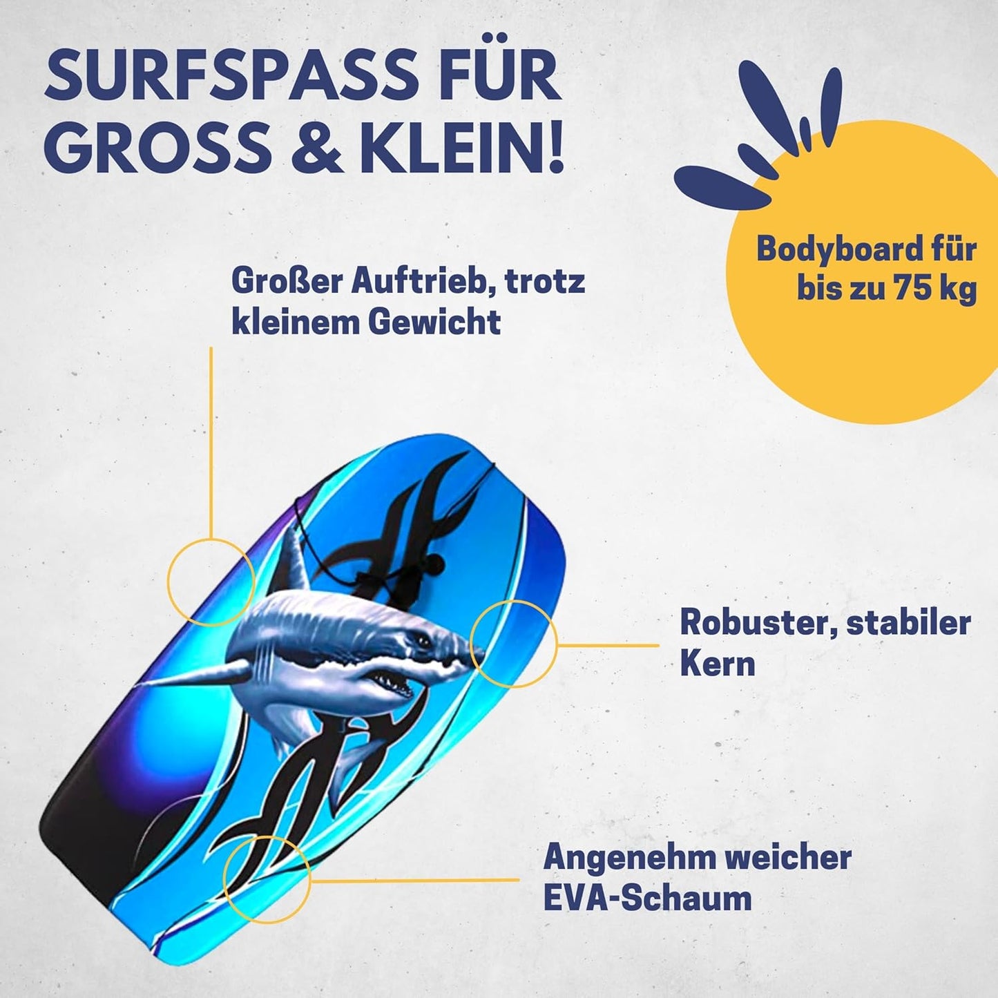 Bodyboard für Kinder, Shark