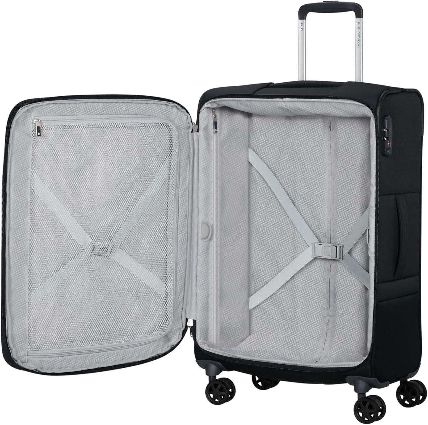 Reisekoffer mit TSA-Schloss, Base Boost New Schwarz 66 cm
