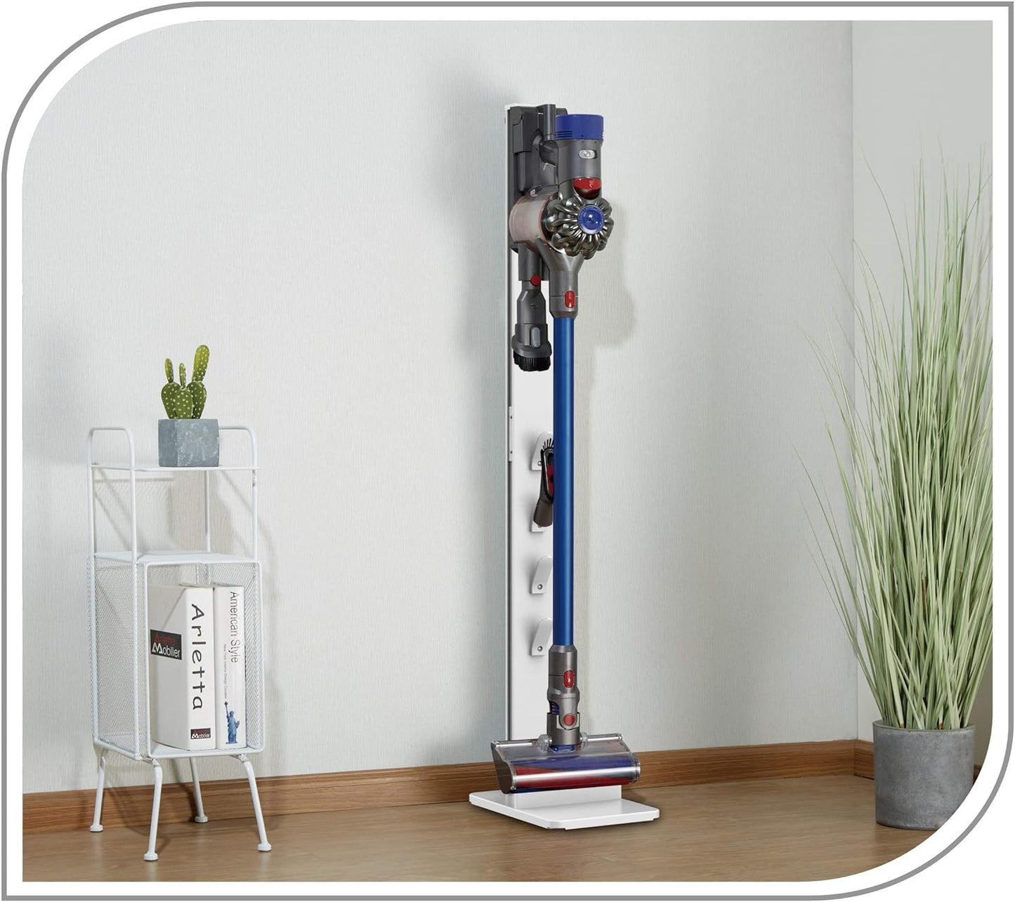 PM-VAC-01 Standfuss Organizer, für Staubsauger / 4x Zubehör-Halterungen / Weiss