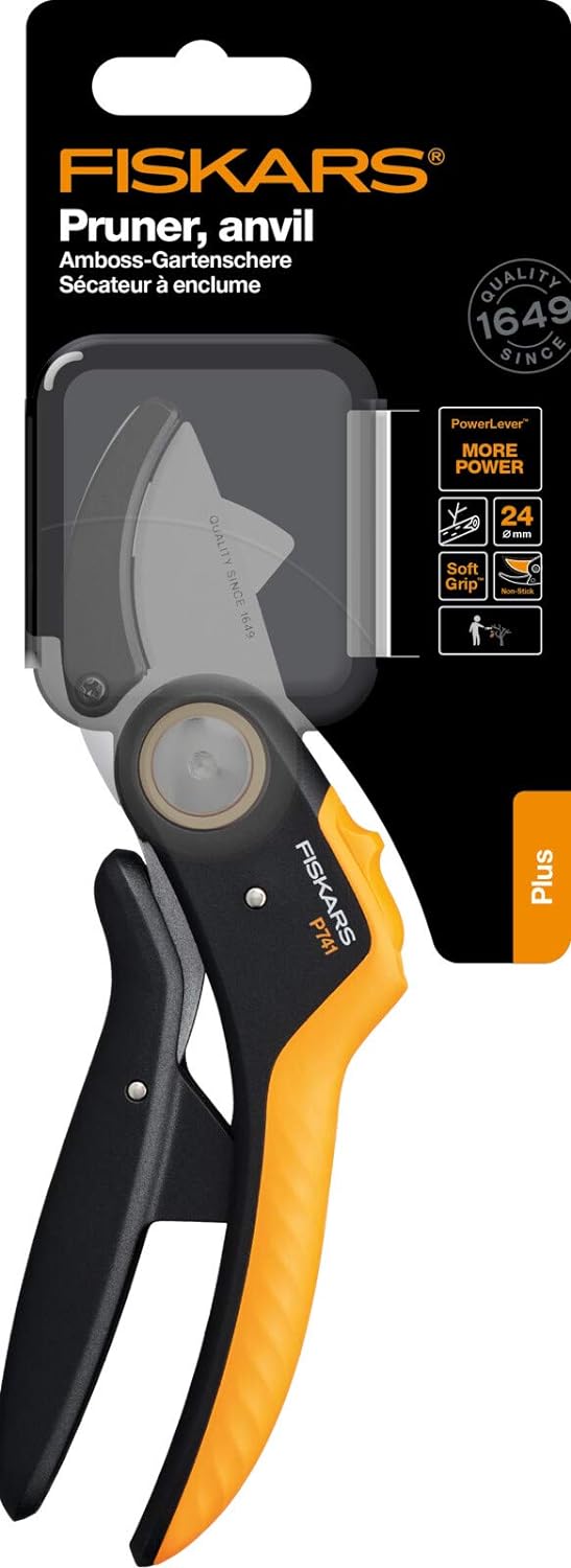 Plus PowerLever Amboss-Gartenschere P741, Amboss P741