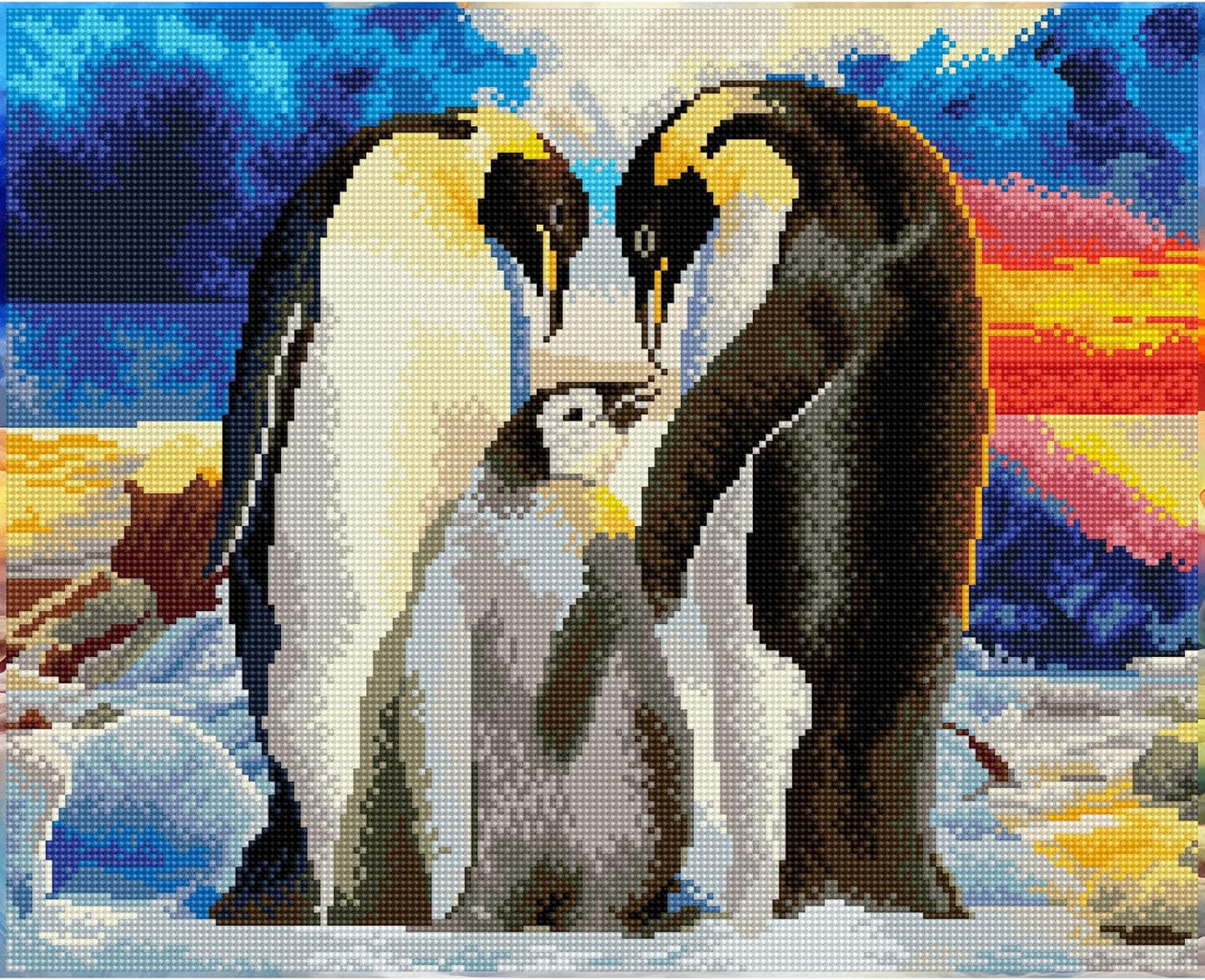 Diamond-Painting-Set Pinguin Familie
