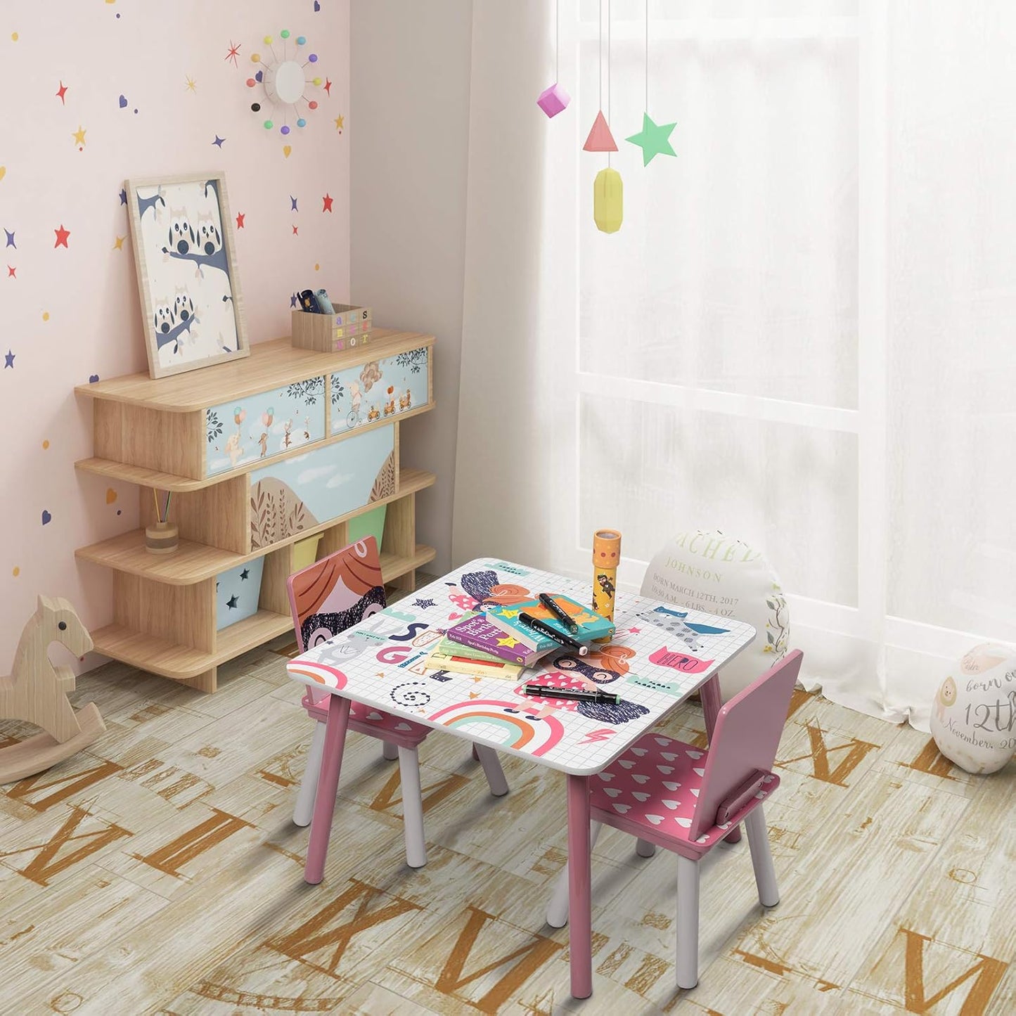 Kindersitzgruppe mit Tisch und 2 Stühlen