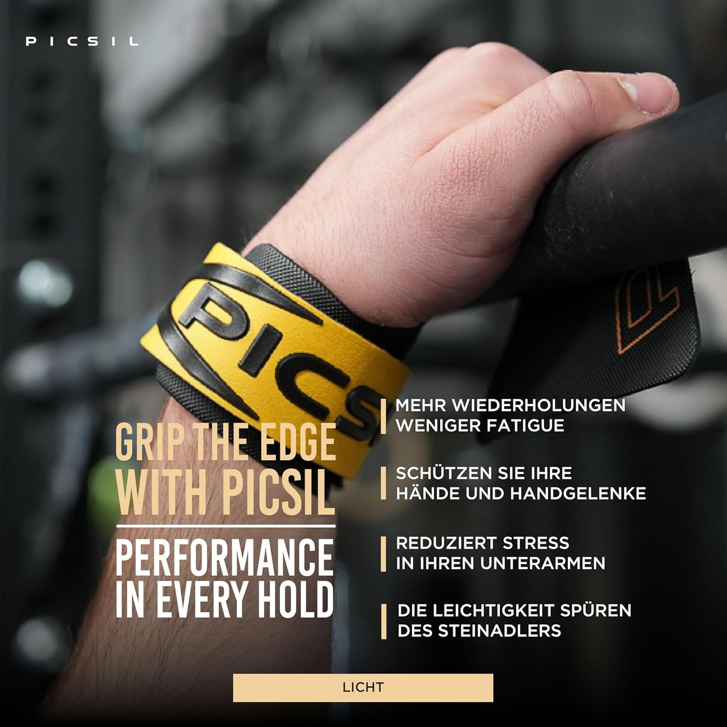 Fingerlose Trainingshandschuhe ohne Löcher, G (XS/S/M), Gold