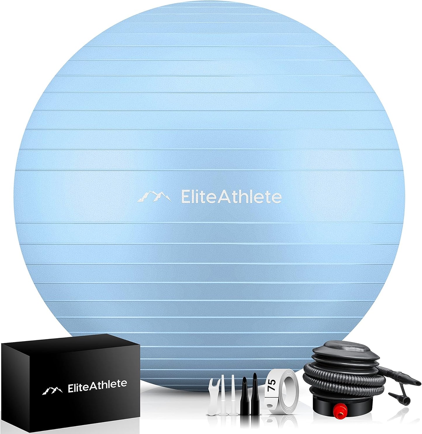 Gymnastikball 75cm mit Anti-Burst System, Frosty Cloud 75cm
