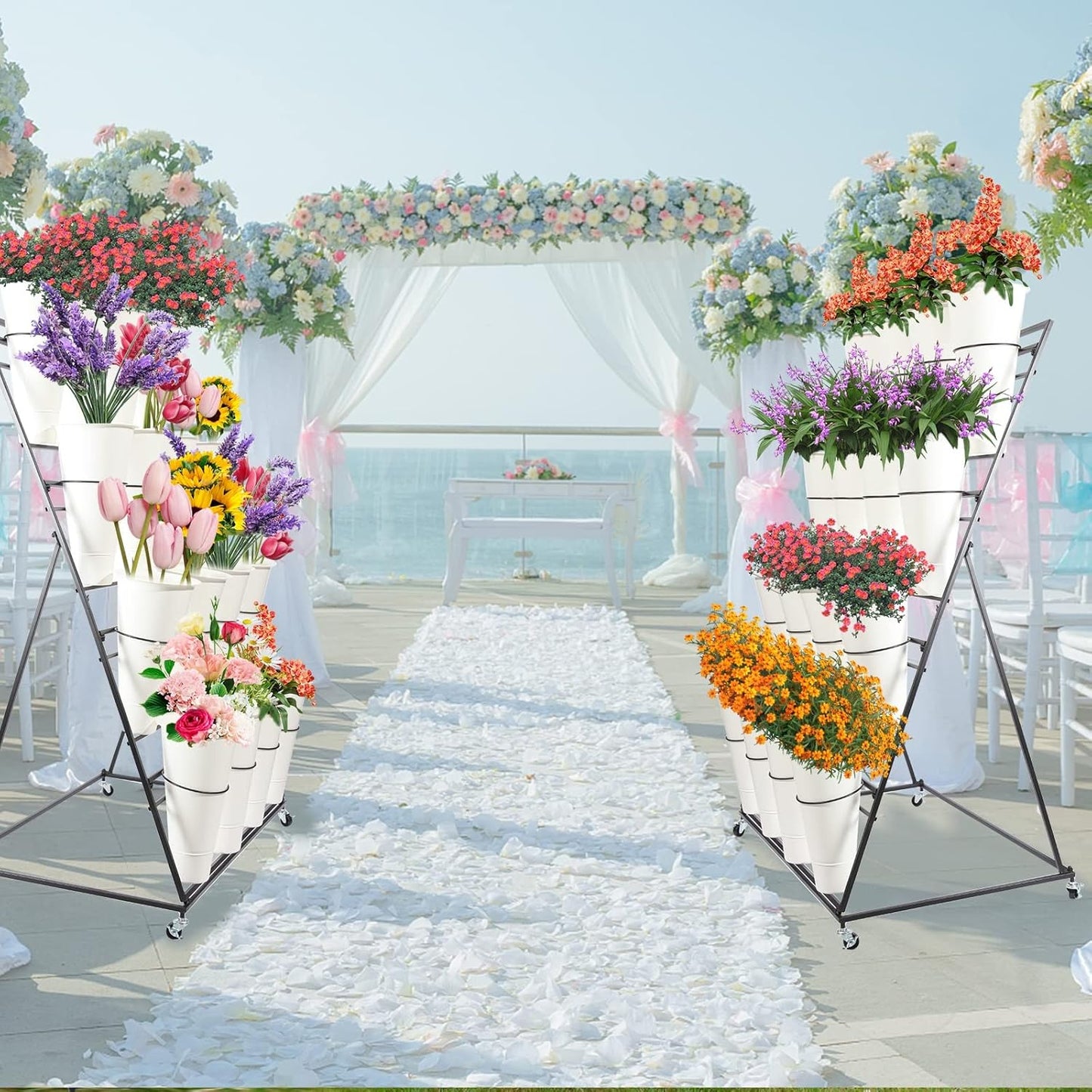 Blumenständer mit Eimern, C