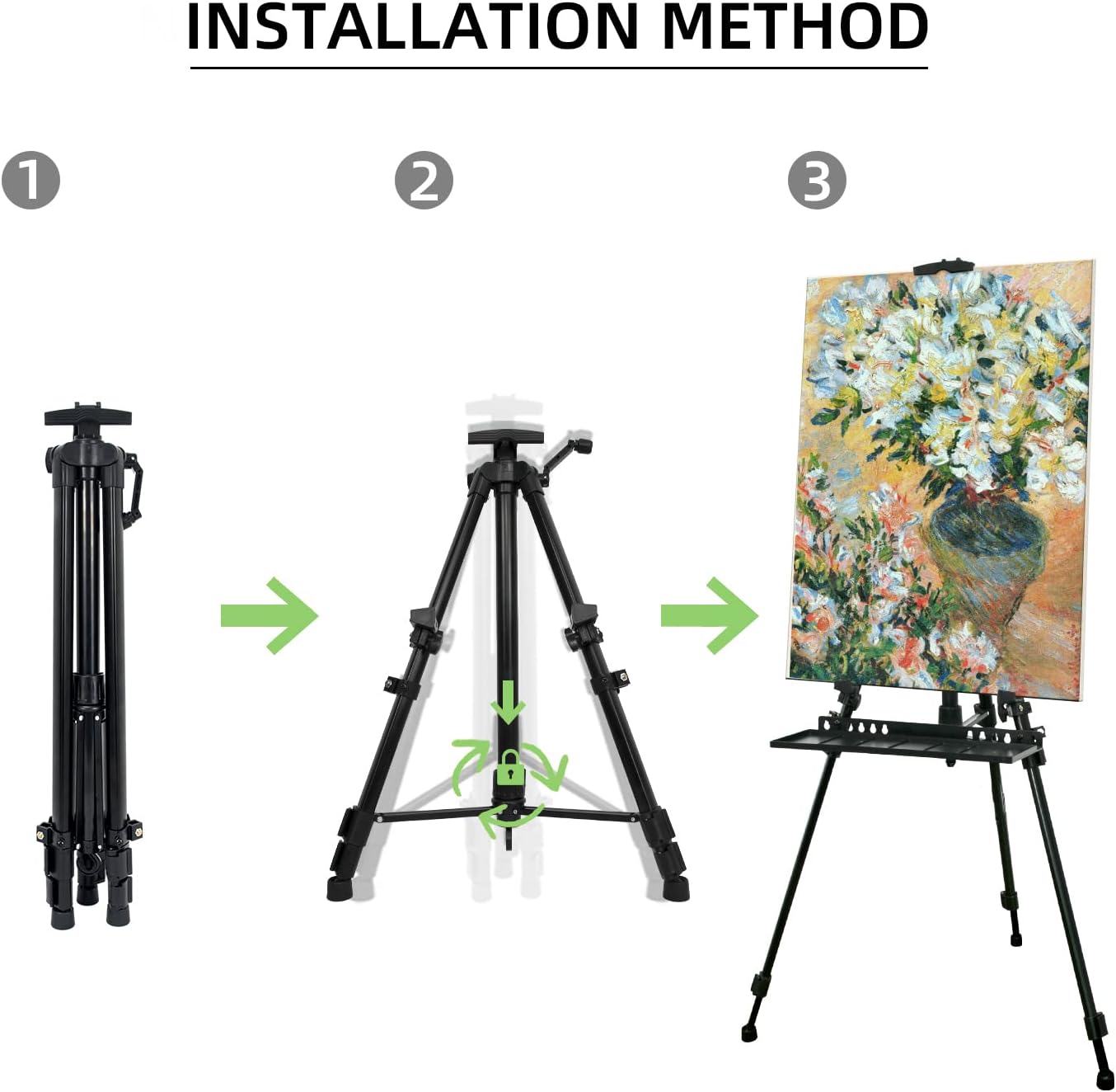 Höhenverstellbare Atelierstaffelei, 50-152cm