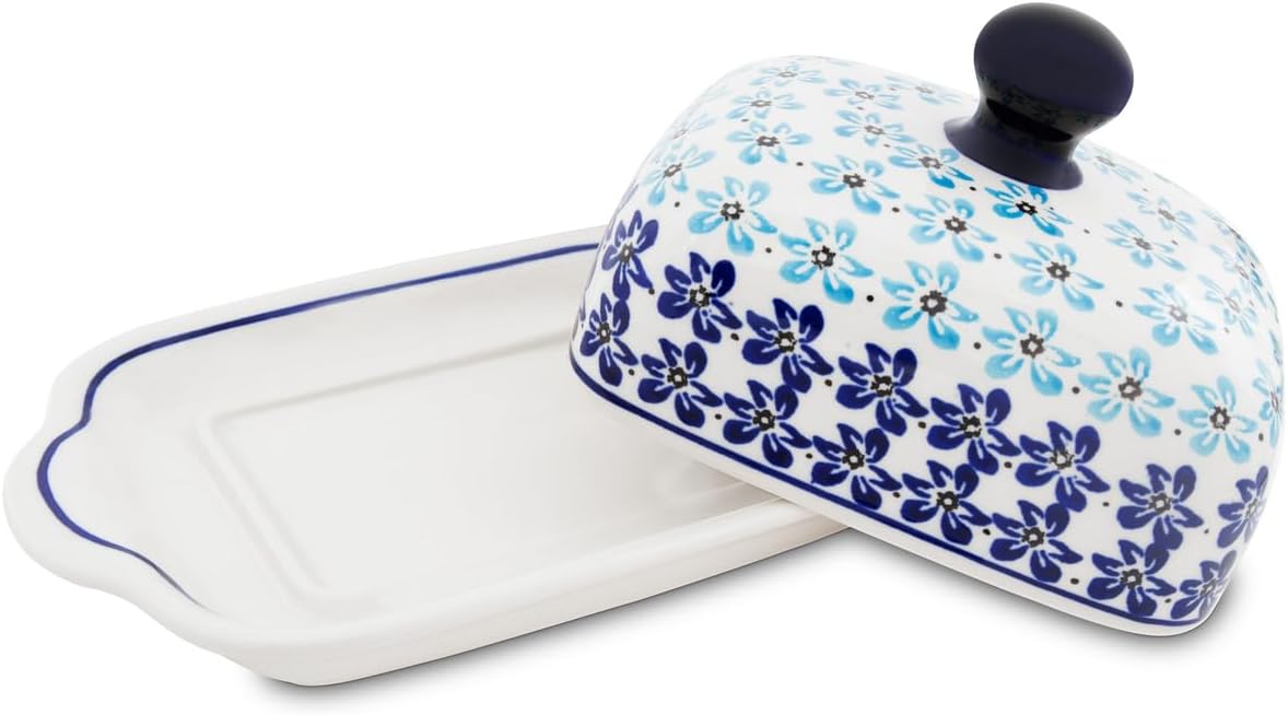 Butterdose aus Bunzlauer Keramik, Dekor 1111 250 g