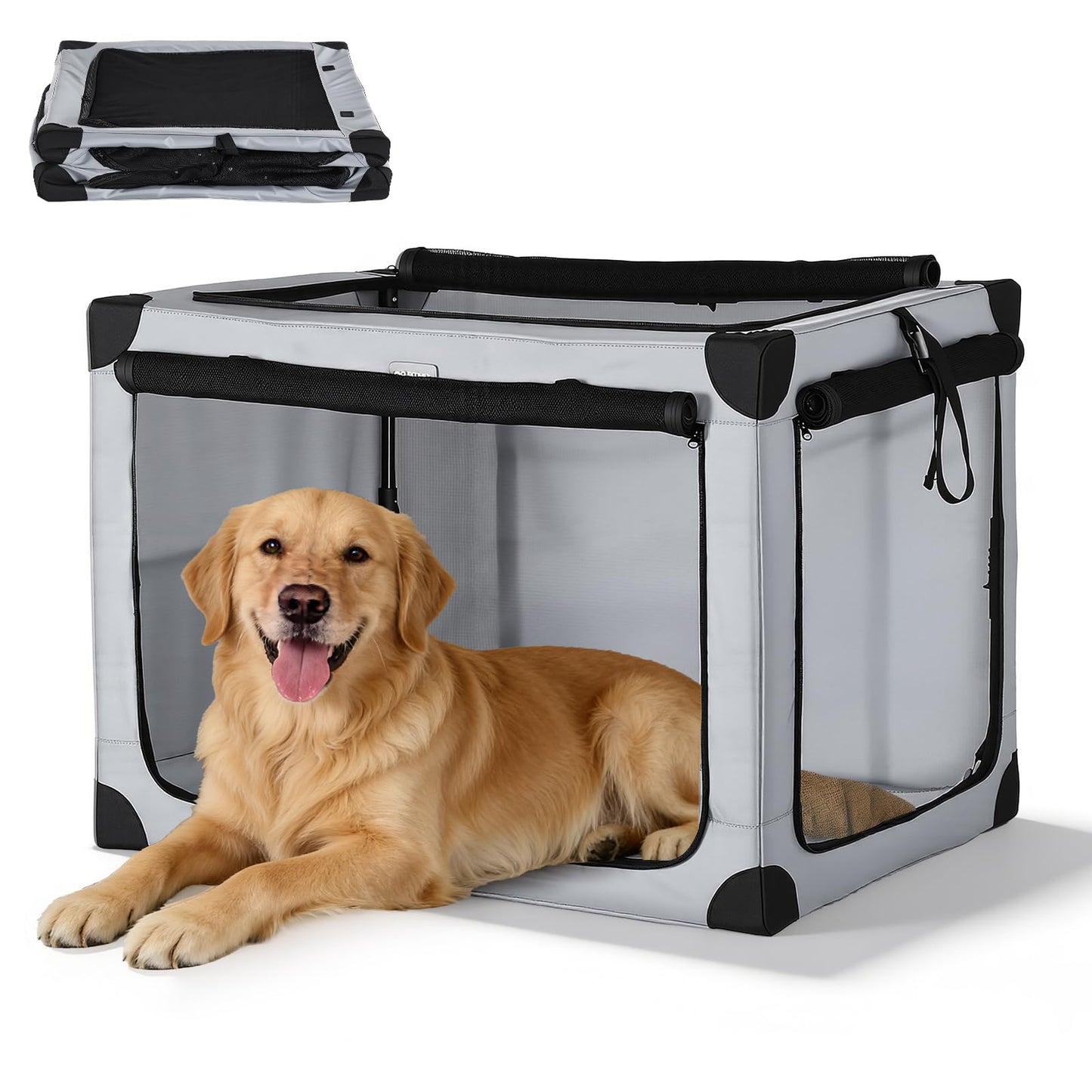 Faltbare Hundebox mit Reissfesten Netzfenstern