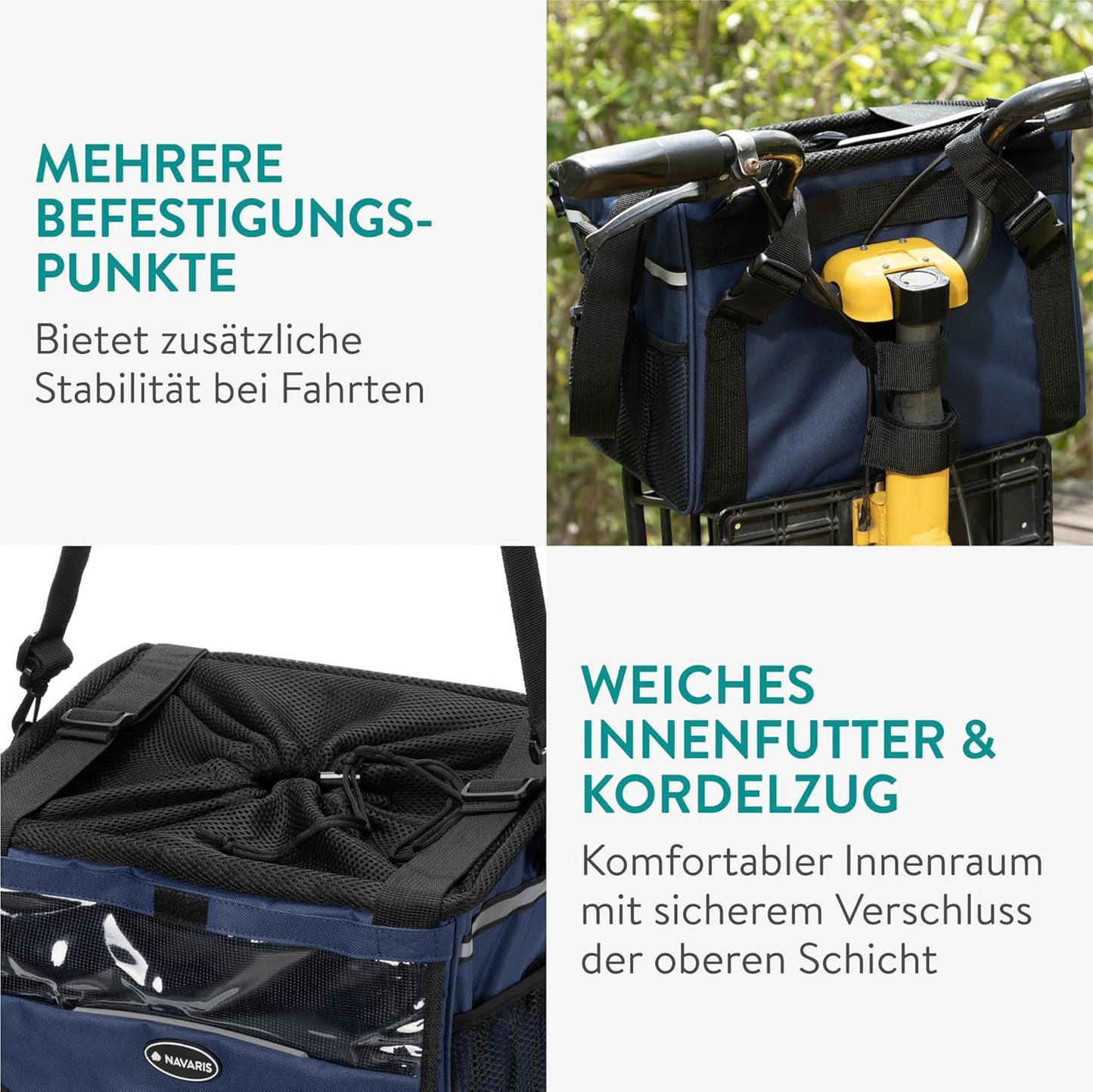 Hundevelokorb für Lenker, Blau