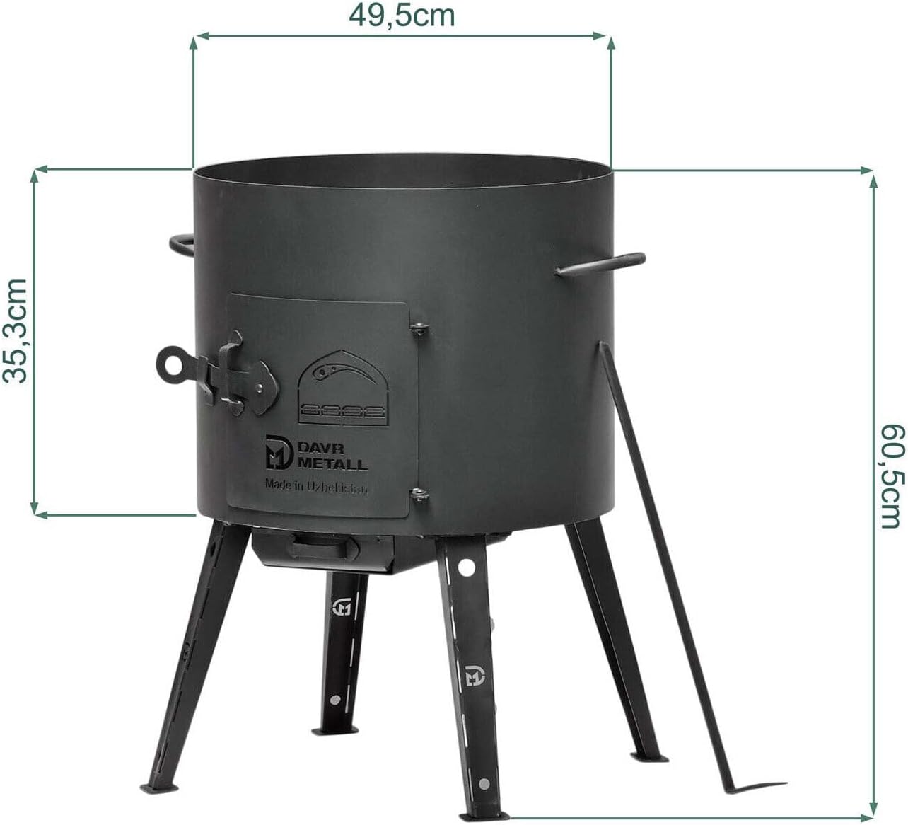 Utschak Feldküche mit Adapter-Ringen, Adapter-Ringe mit WOK 22L