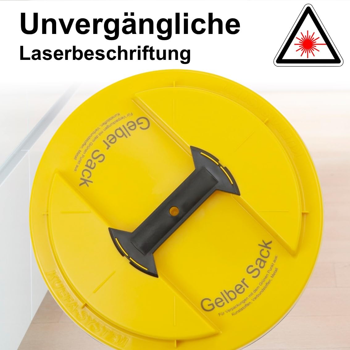 Müllsackständer mit Klemm-Ring, Gelb Gelber Sack