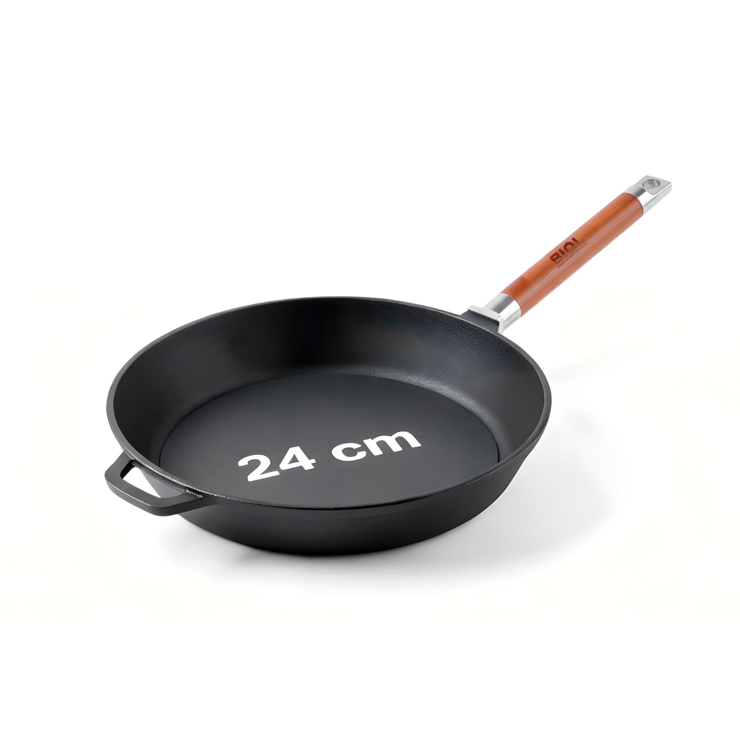 Tiefe Gusseisenpfanne mit abnehmbarem Griff (24 cm), 24