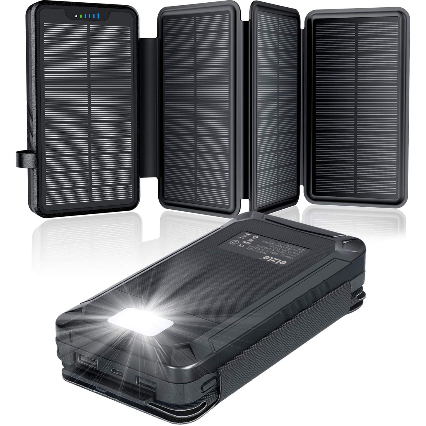 Solar Powerbank, schwarz