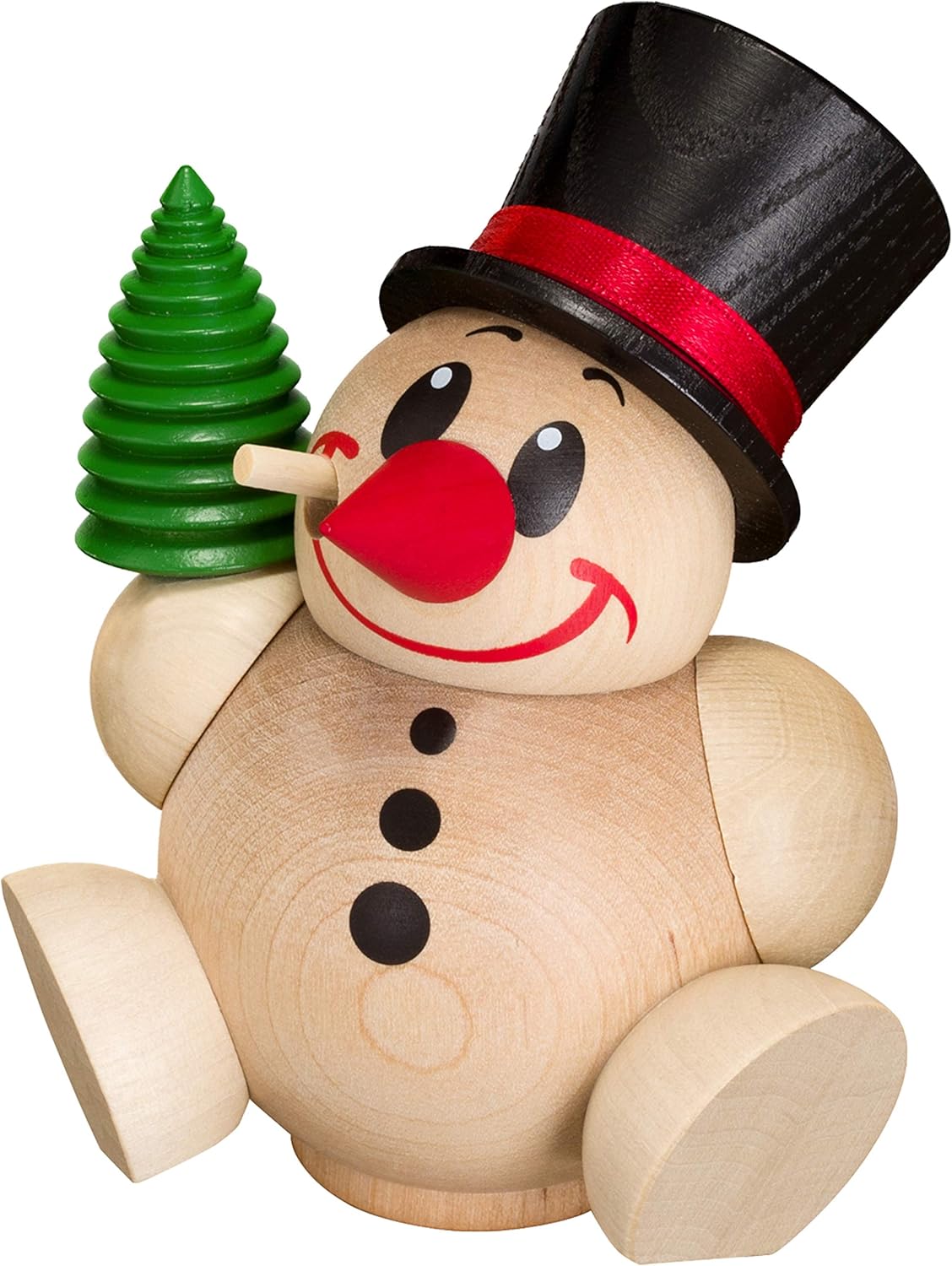 Räuchermännchen Cool-Man Kollektion - Schneemann mit Baum und Zylinder, Mit Baum und Zylinder