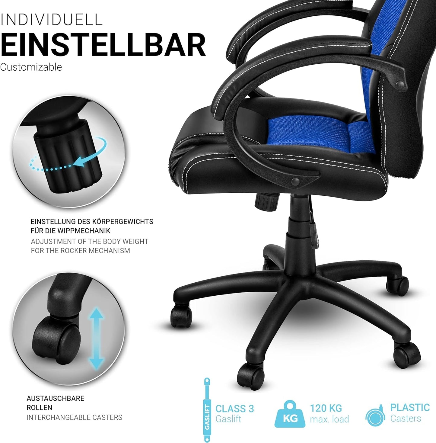 Racing, Schwarz/Blau