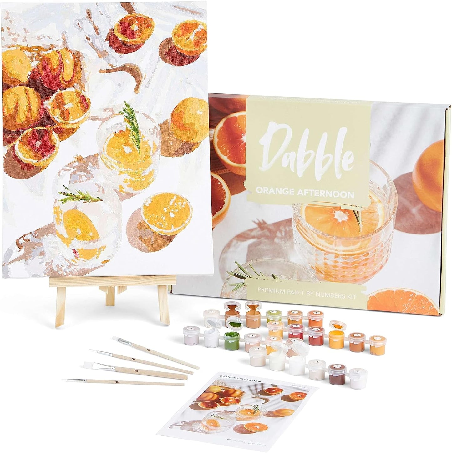 Malen-nach-Zahlen Kit für Erwachsene mit Leinwandrahmen, Orange Afternoon