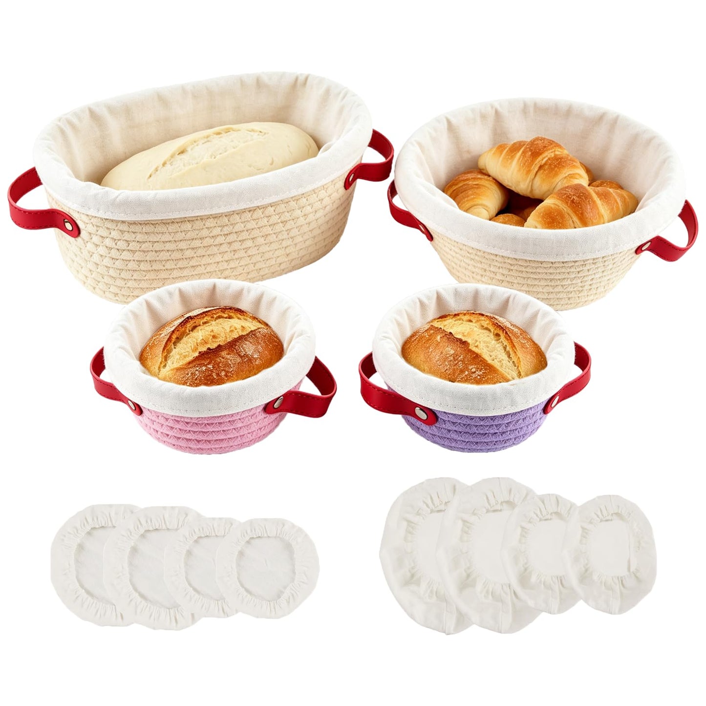 4-teiliges Gärkörbchen-Set