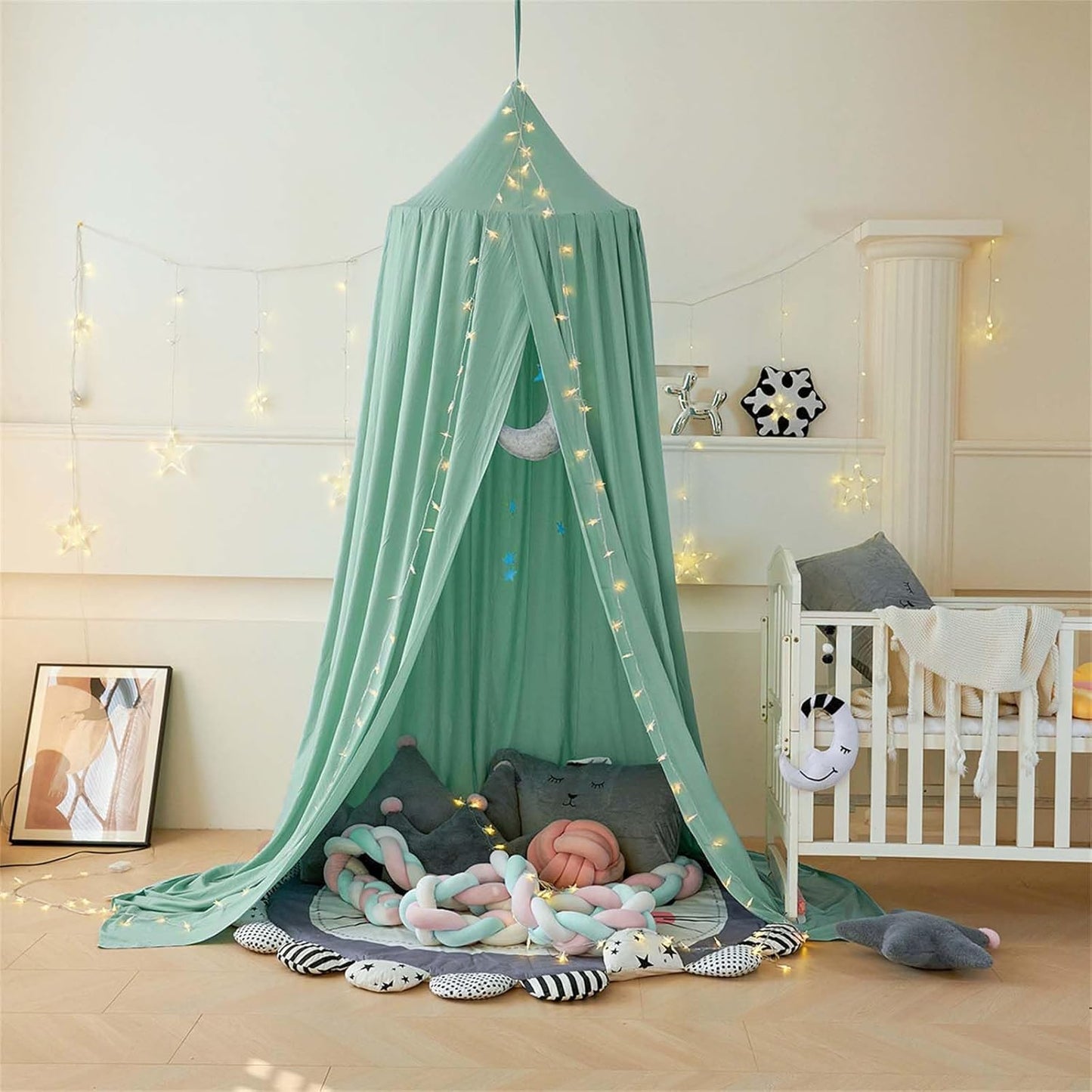 Betthimmel für Baby- und Kinderbetten, Grün