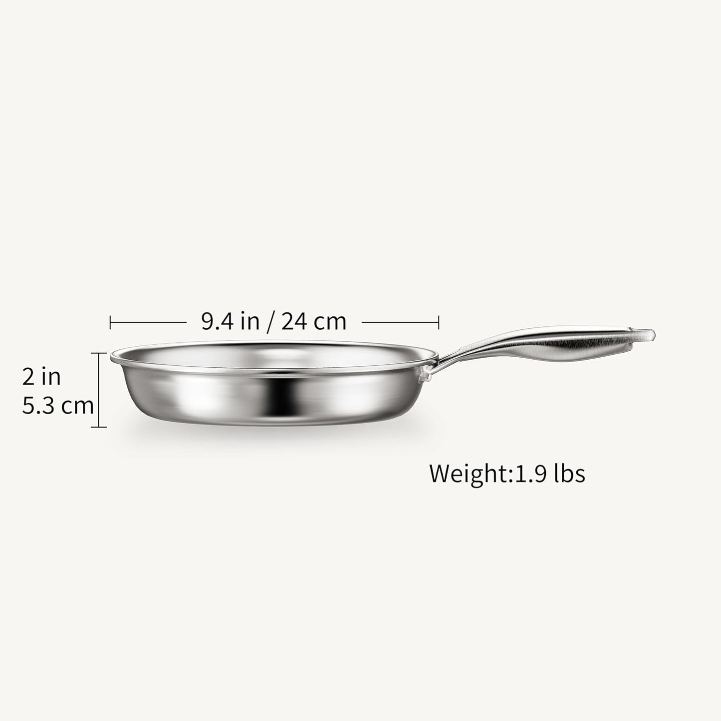 Unbeschichtete Induktionspfanne, 24CM