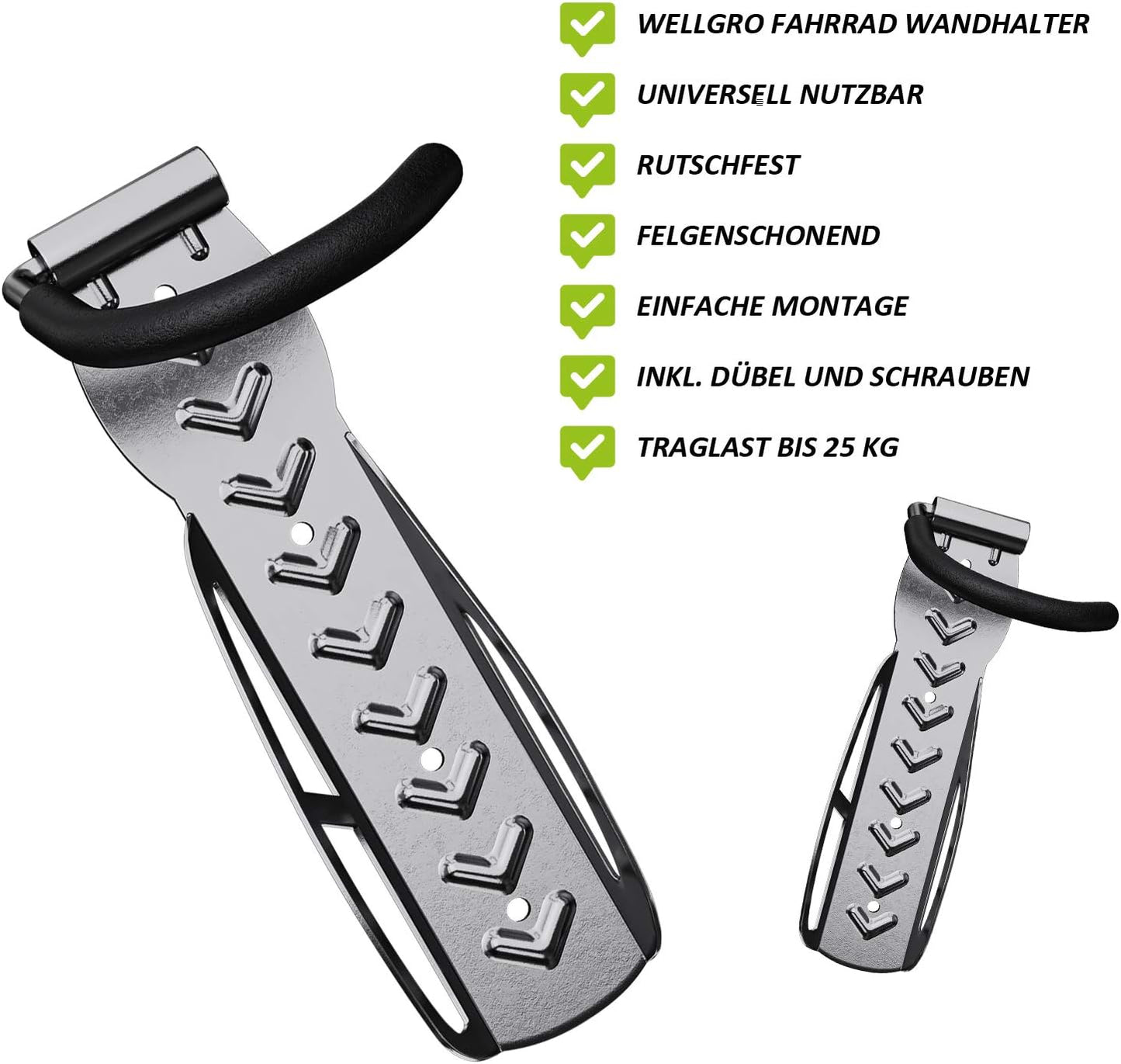 Velo Wandhalterung 4 Stück, Silber