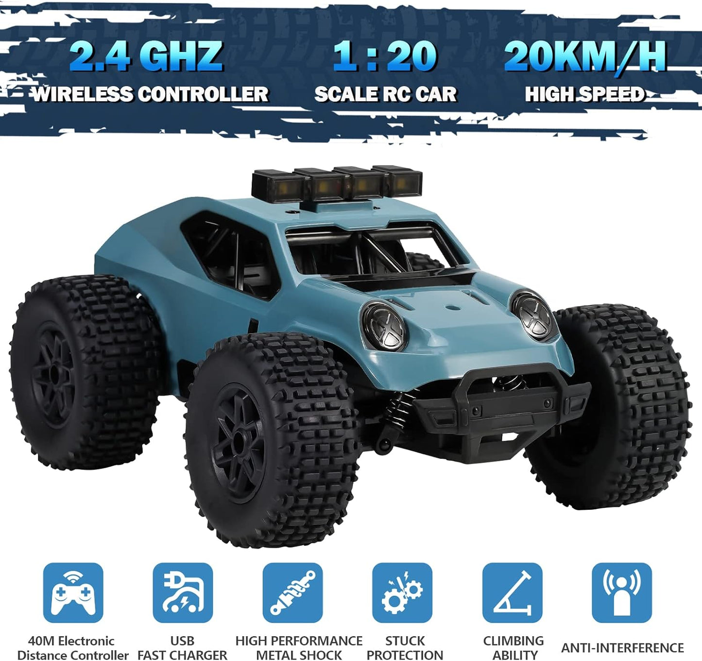 Ferngesteuertes Offroad-Auto, Blau
