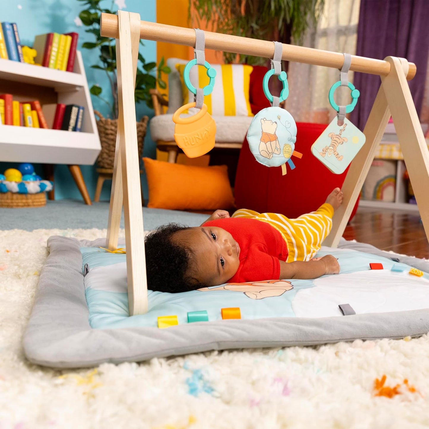 Winnie Puuh Aktivitätenmatte mit Spielzeugstange, Winnie Puuh