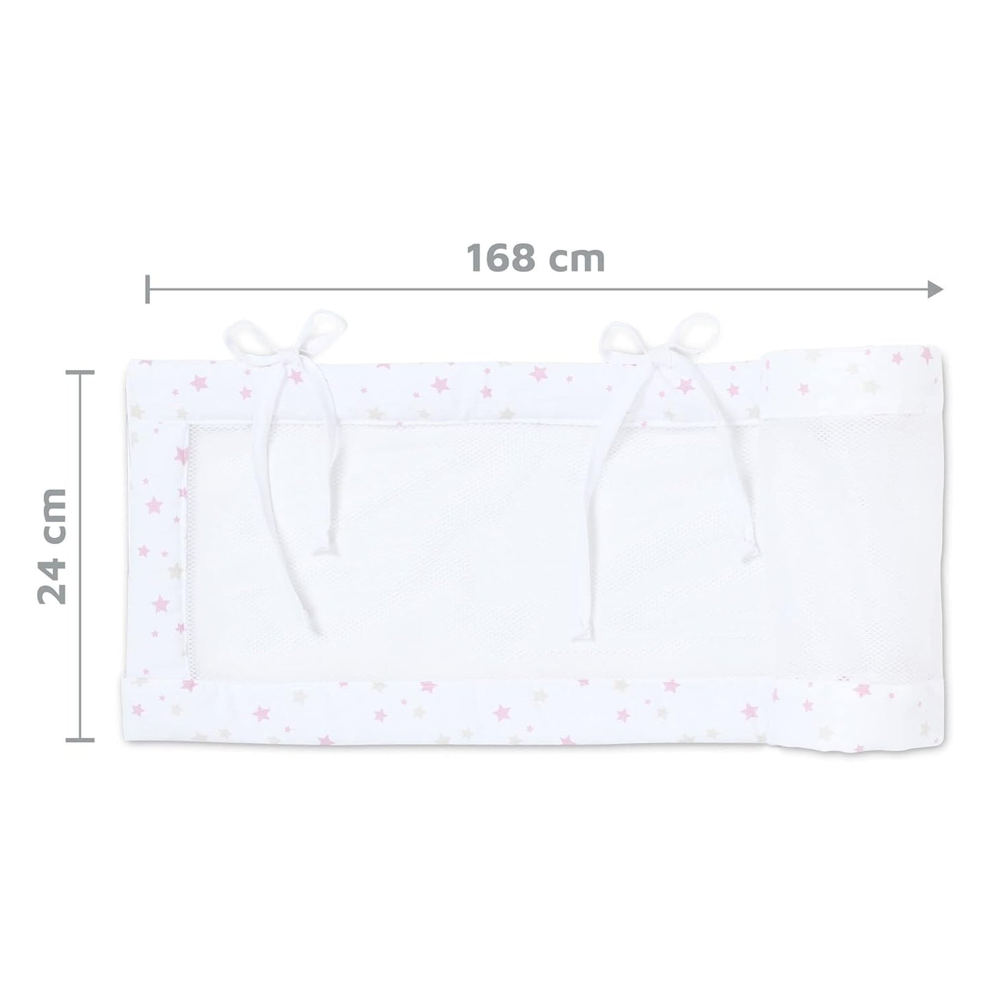 Nestchen Bettumrandung für Beistellbett, Weiss Sternemix Sand/Beere ; für Modell Maxi, Boxspring, Comfort Plus