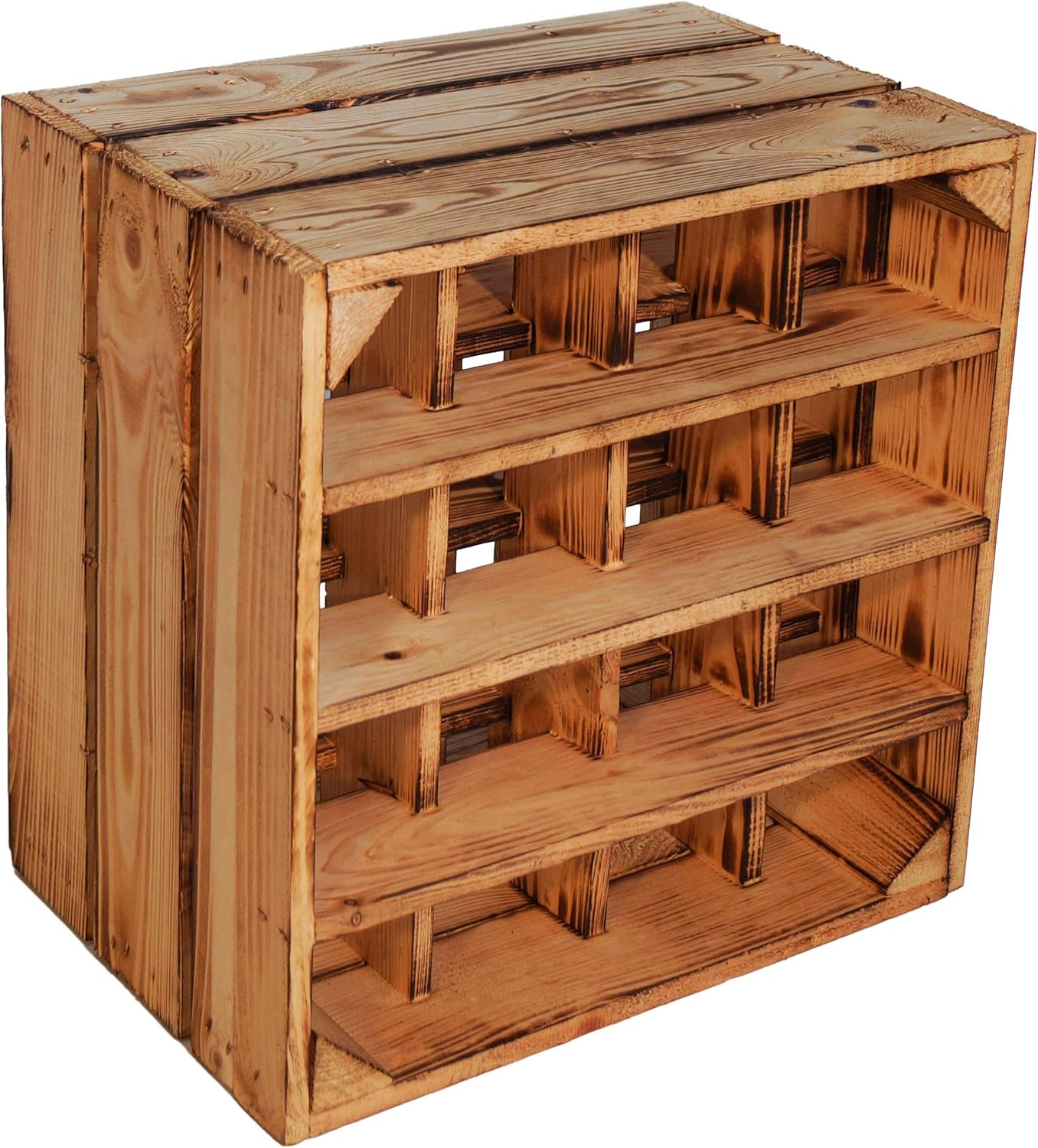 Weinregal Regalkiste, Weinregal 16er Geflammt