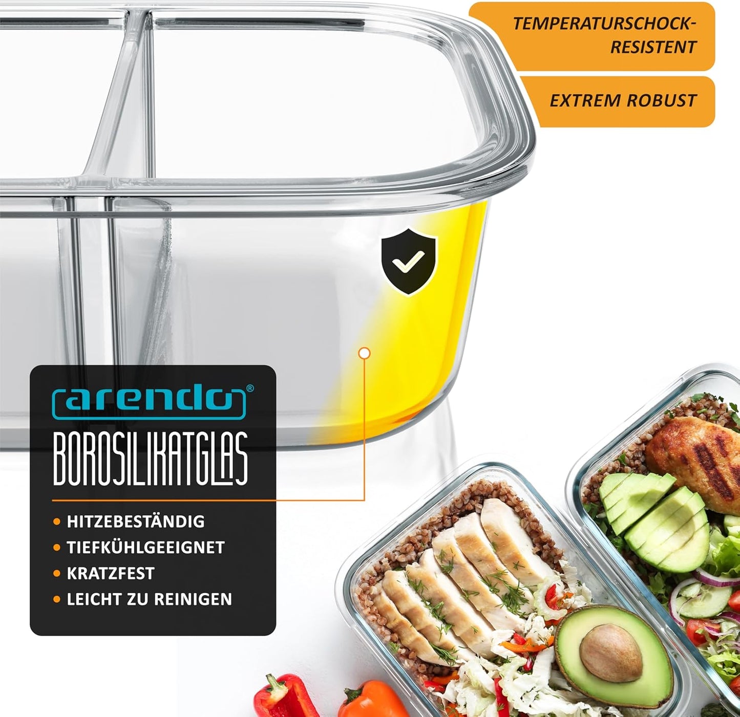 Lunchbehälter Set aus Glas
