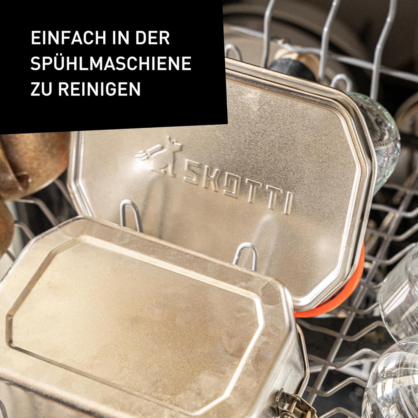 Stapelbare Boks-Brotbox 1,0L auslaufsicher, 1,0 Liter