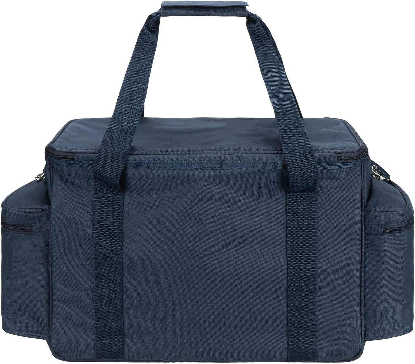XXL Picknicktasche Set für 6 Personen (57-teilig), Navy Blau Weiss