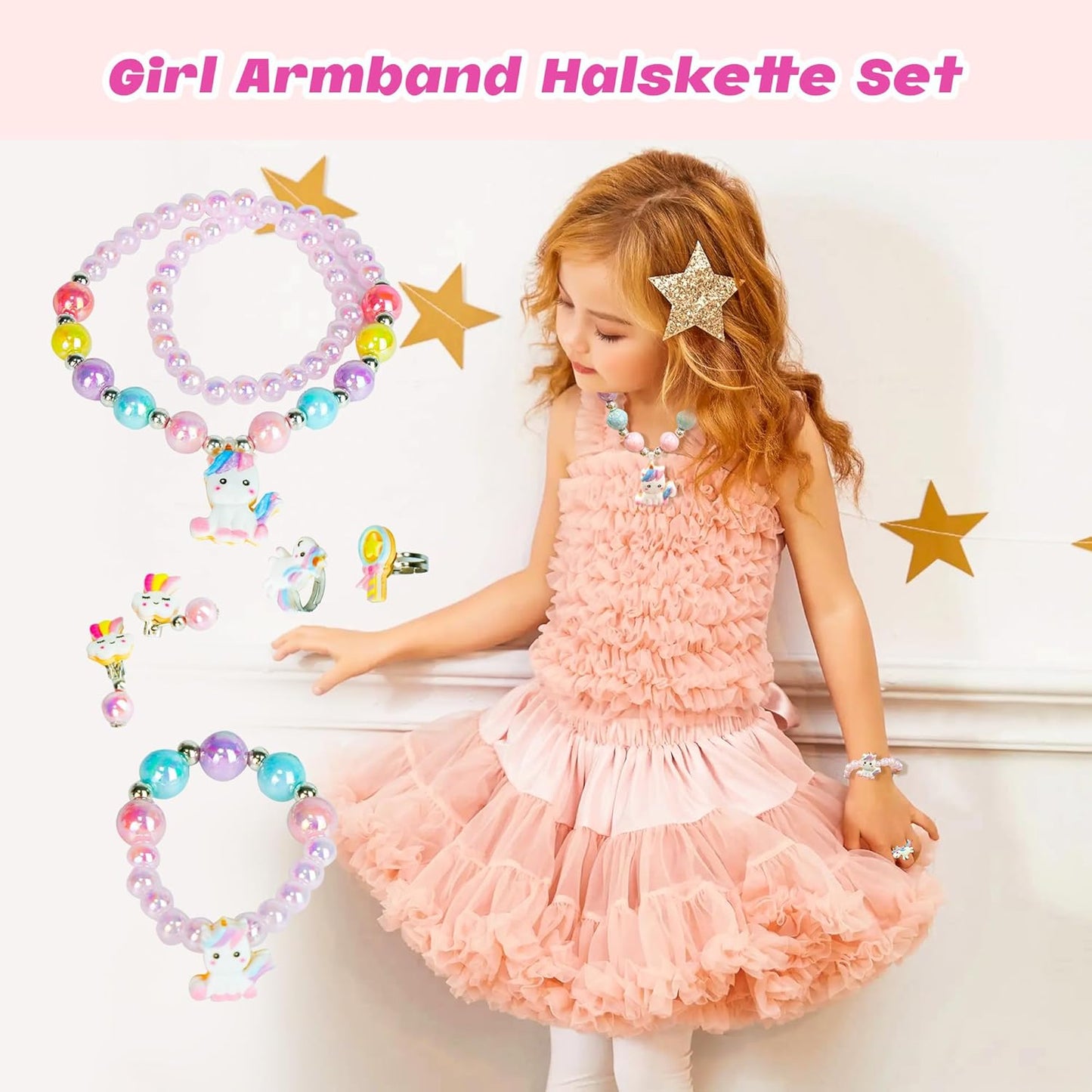 Schmuckschachtel mit Musik,, Zweilagiges Einhorn Rosa