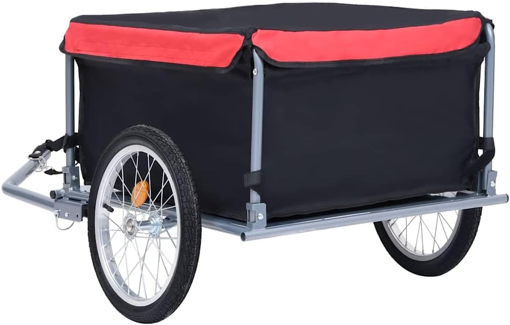 Lastenanhänger bis 65kg, Schwarz und Rot