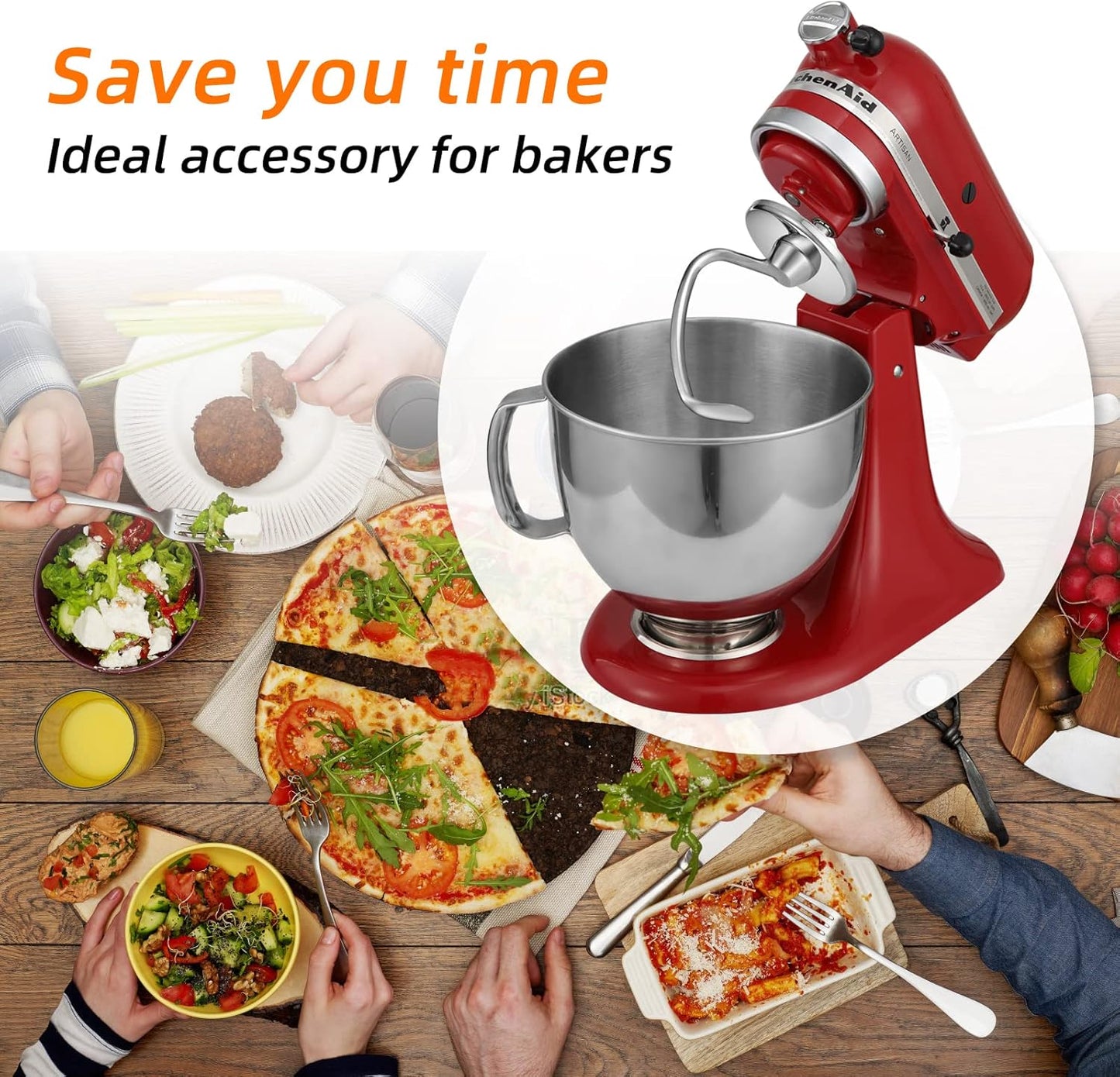 Teighaken für KitchenAid Standmixer, Dough Hook