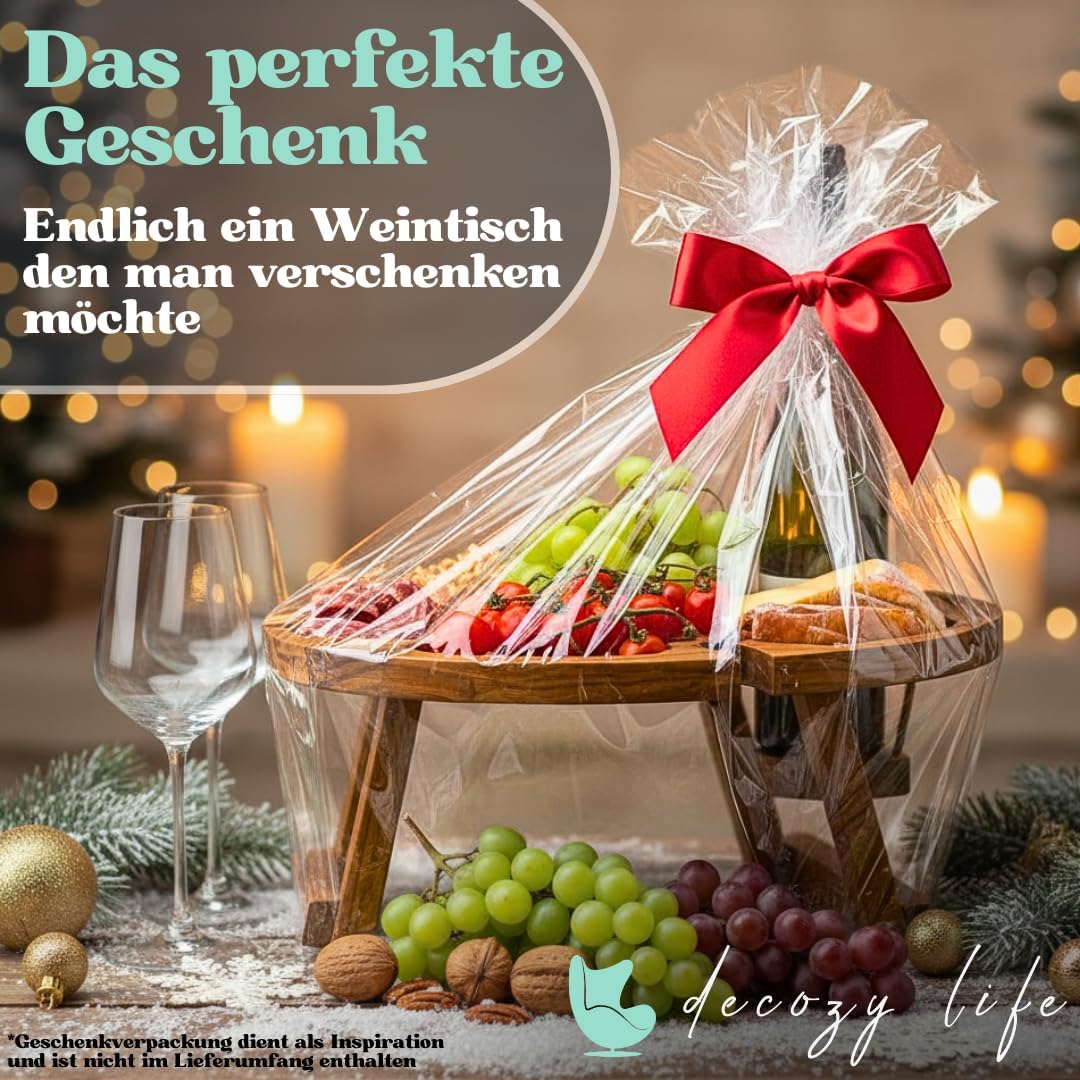 Klappbarer Weintisch