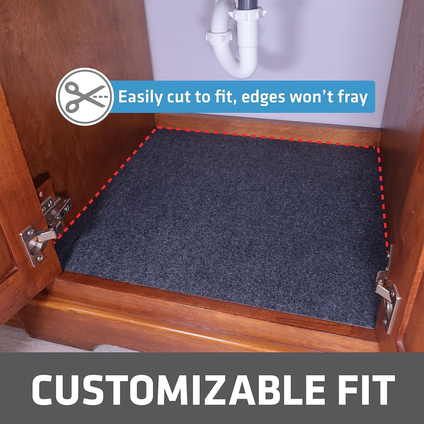Unterlegmatte für Spülschrank, 61B x 150L cm