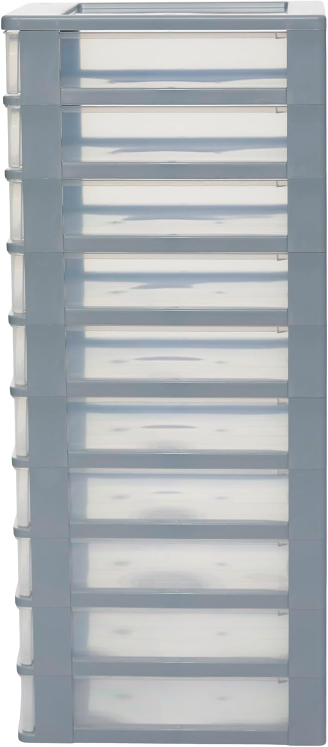 Schubladenbox OCH-2100 mit 10 tiefen Schubladen, Grau 10 Schubladen/Tief