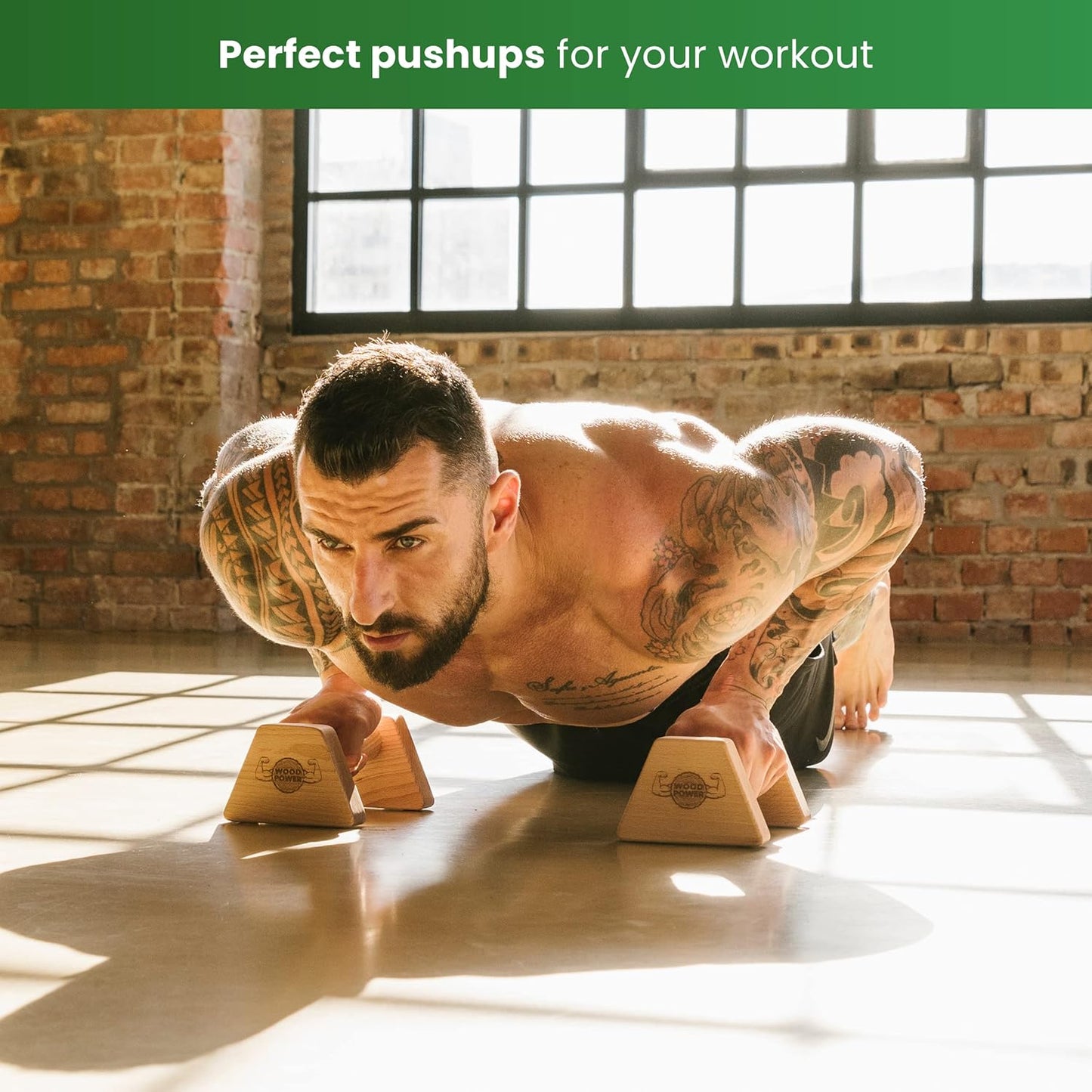 PowerBars Holz-Parallettes für Calisthenics