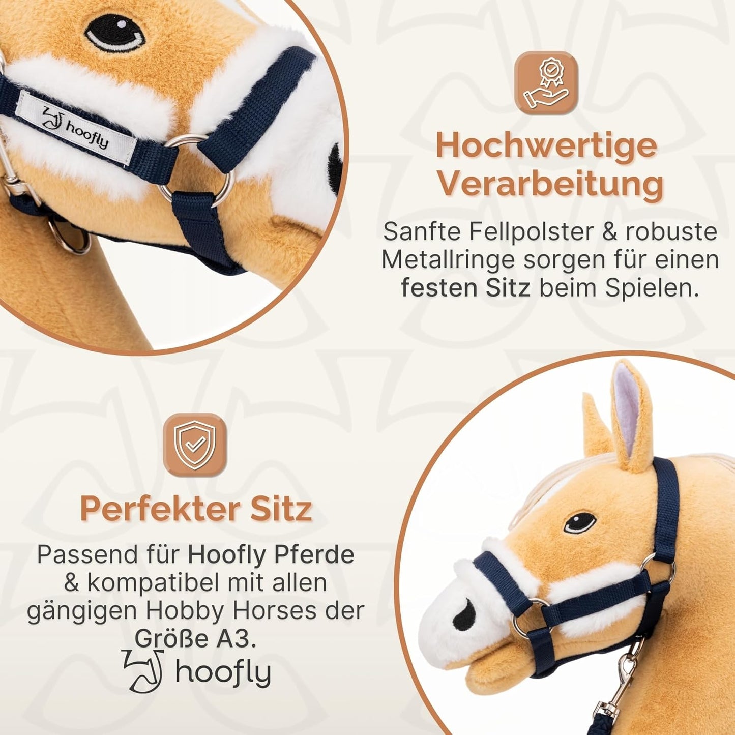 Halfter für Steckenpferd, Blau Halfter