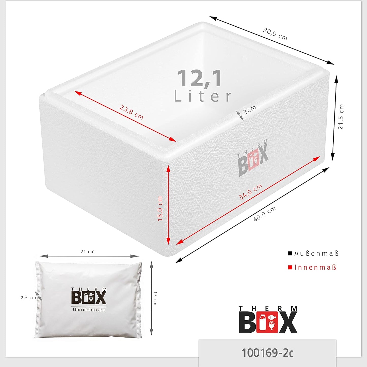Thermobehälter mit Kühlakkus, 12L - 2xKühlakku