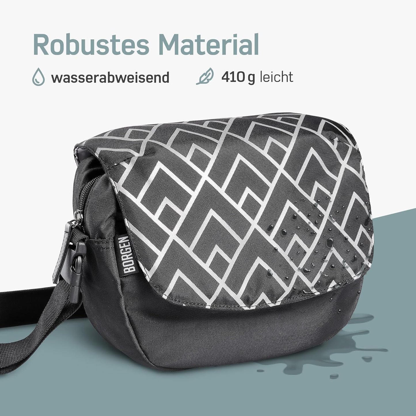Lenkertasche KLICKfix, Mit Adapter, Schwarz Reflektor