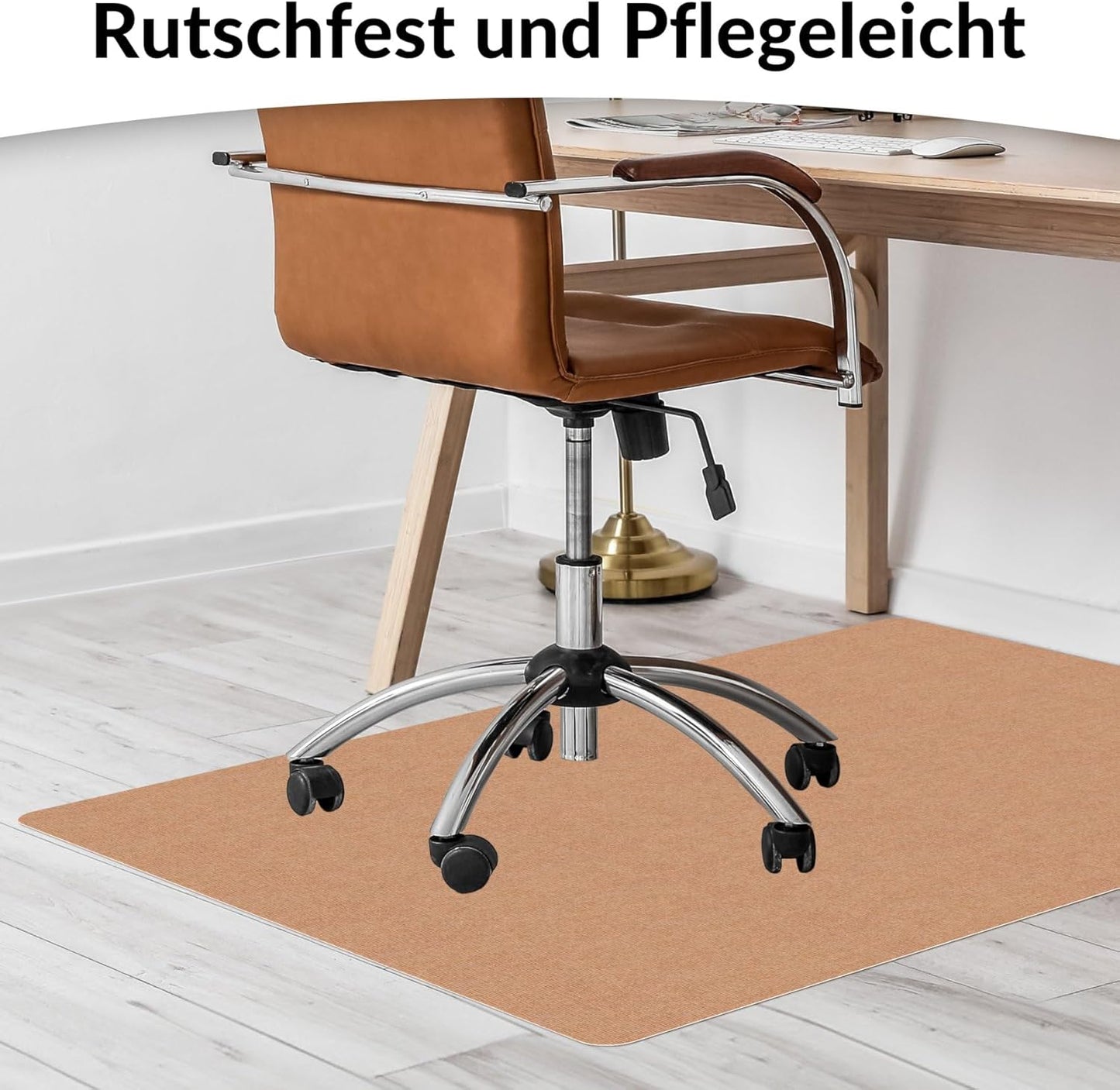 Bodenschutzmatte für Bürostühle, 150 x 300 cm Hellbraun