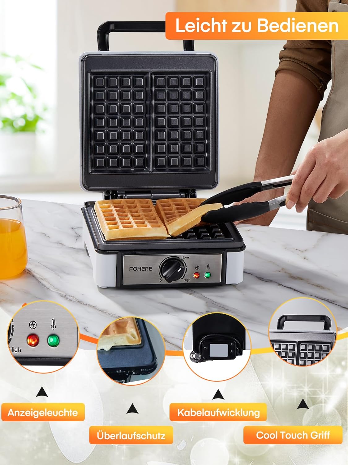 Waffeleisen mit Antihaftbeschichtung