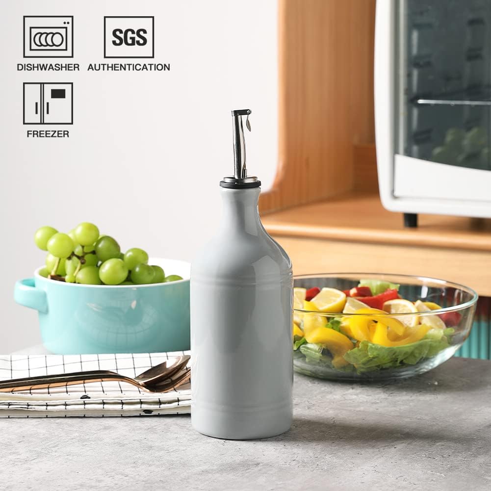 Olivenölspenderflasche mit zwei Aussgiesser, Gray 460 ml