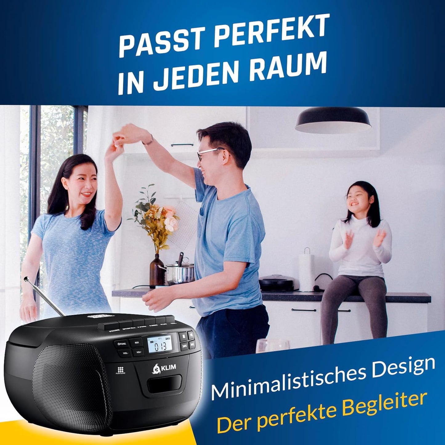 CD-Player mit Kassettenspieler