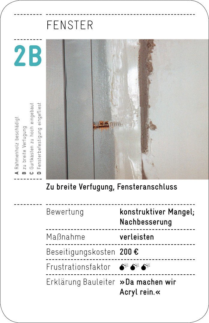 Mängelquartett - Baumängel sind kein Kinderspiel, Karten