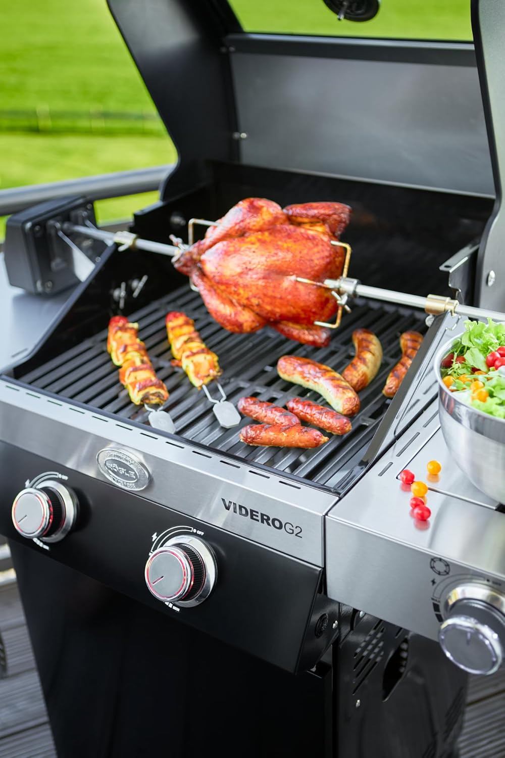 Rotisserie-Drehspiess mit Elektromotor