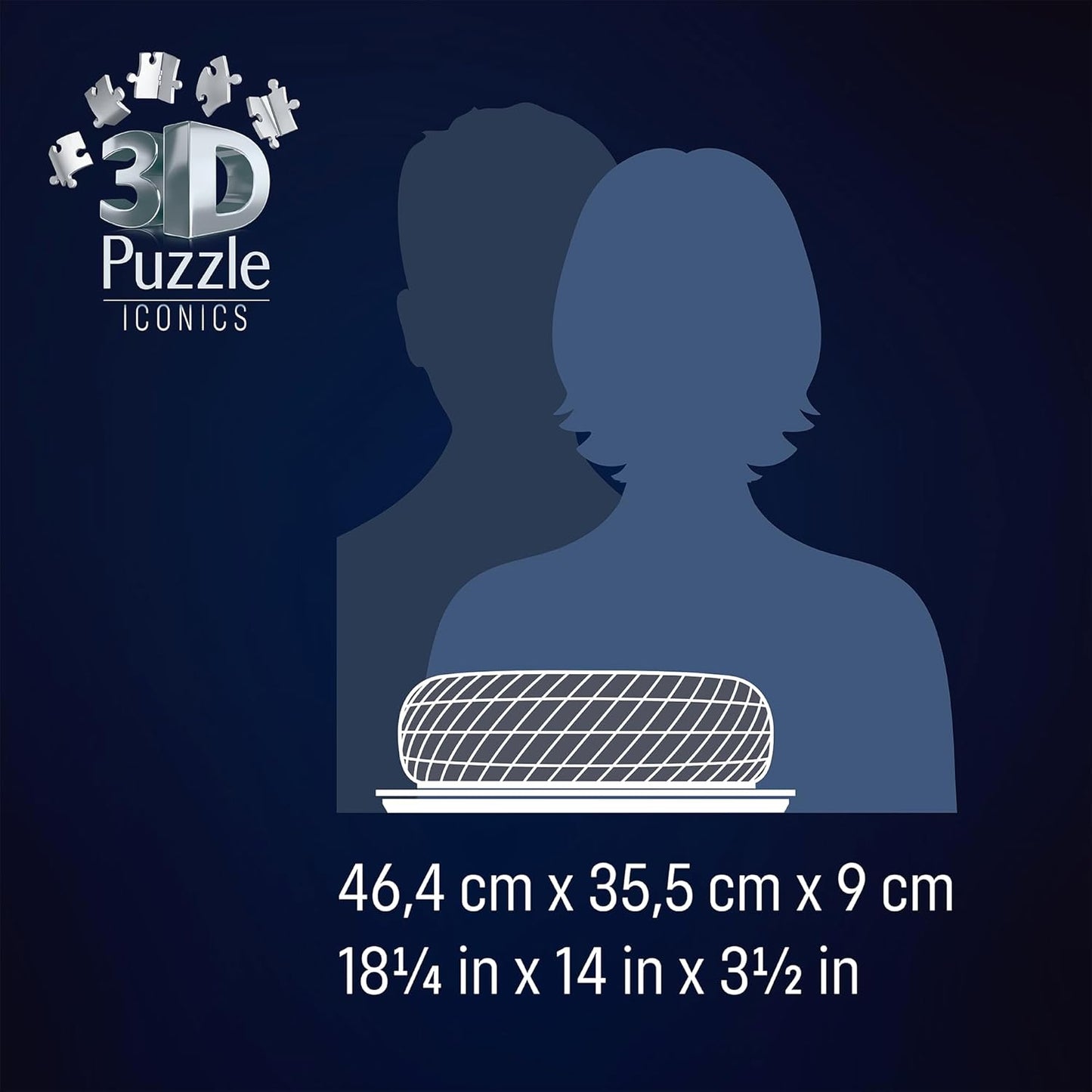 3D Puzzle Allianz Arena mit Licht, Iconics (Neuauflage)