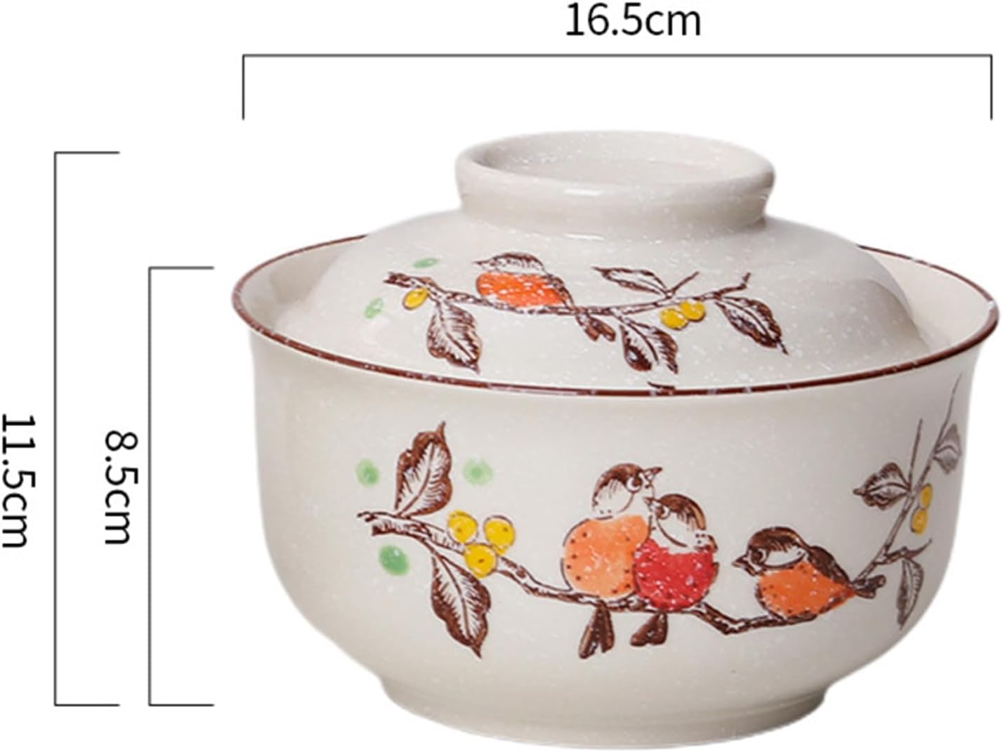 Keramik Ramen Bowl Set mit Deckel (800ml), Style D