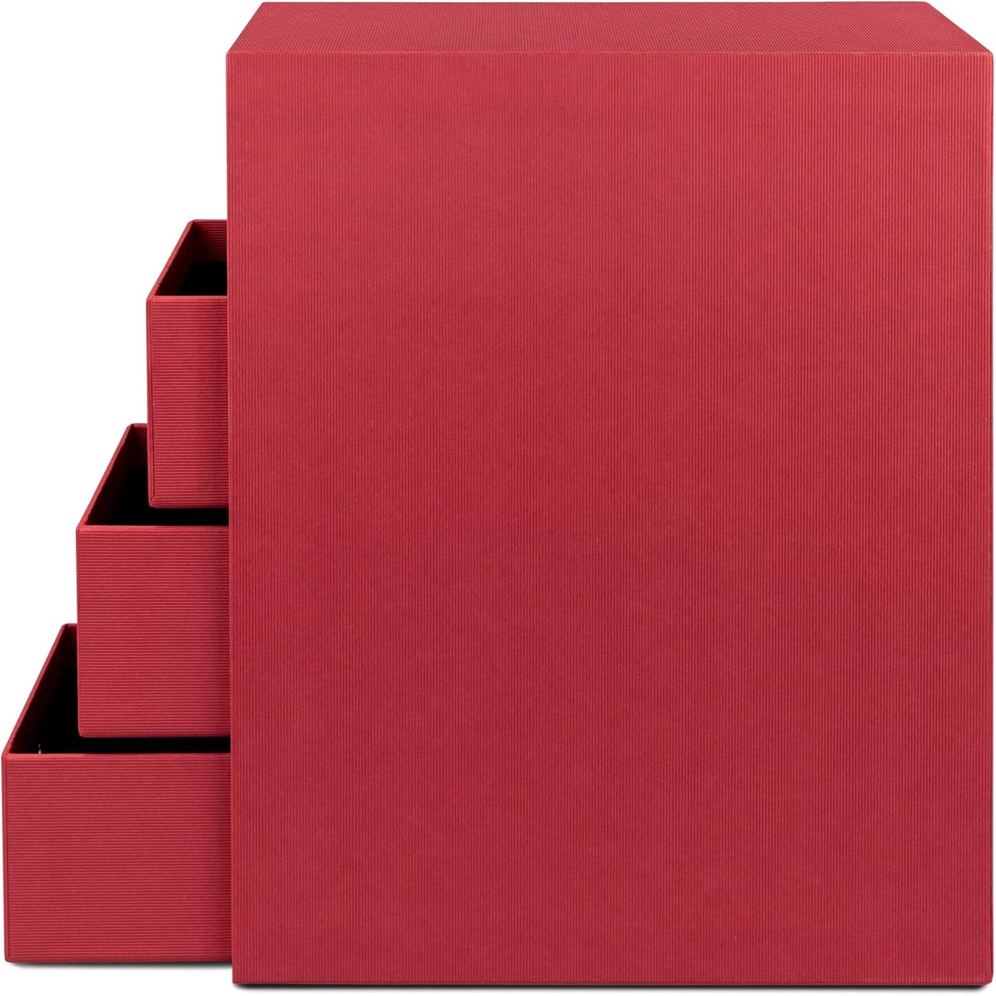 Schubladenbox mit 4 Schubladen, Rot